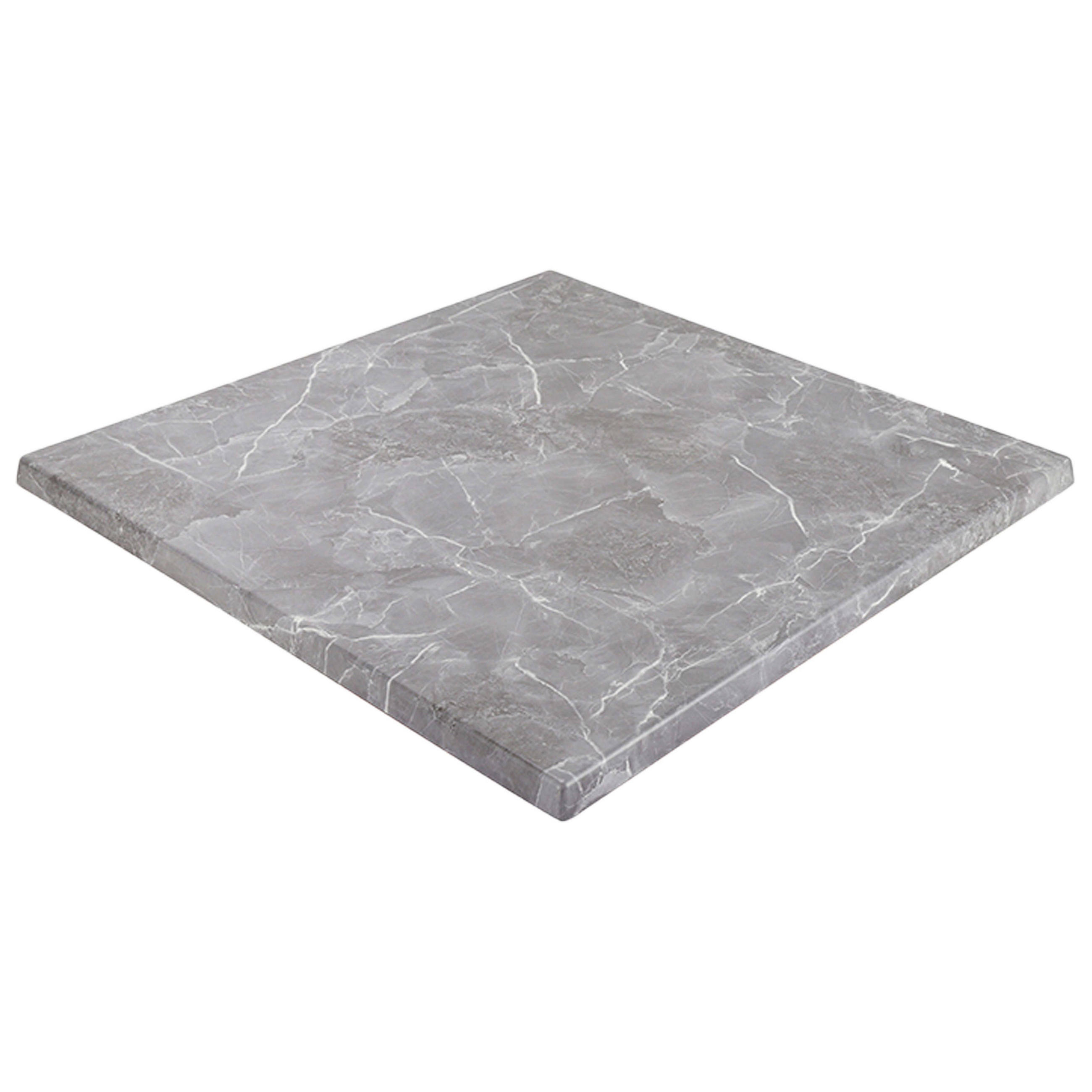 TISCHPLATTE quadratischer 60 cm, Grau - Dunkelgrau/Grau, Holz (60/2/60cm) - Oviala