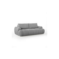SCHLAFSOFA CORAL 250/100/85 cm mit Bettkasten Stoff Coral 75 - Grau, Textil (250/85/100cm) - Lookway