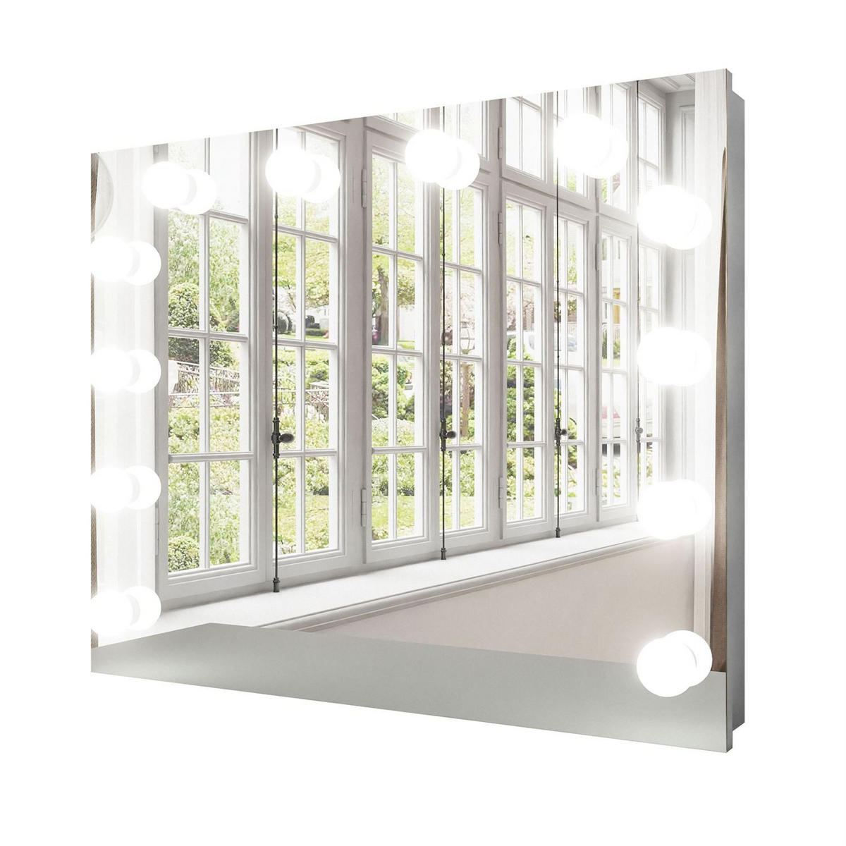 SCHMINKTISCH MIT SPIEGEL CORTADO ELITE WEISS - Weiß, Holzwerkstoff (104/78/50cm) - Lookway
