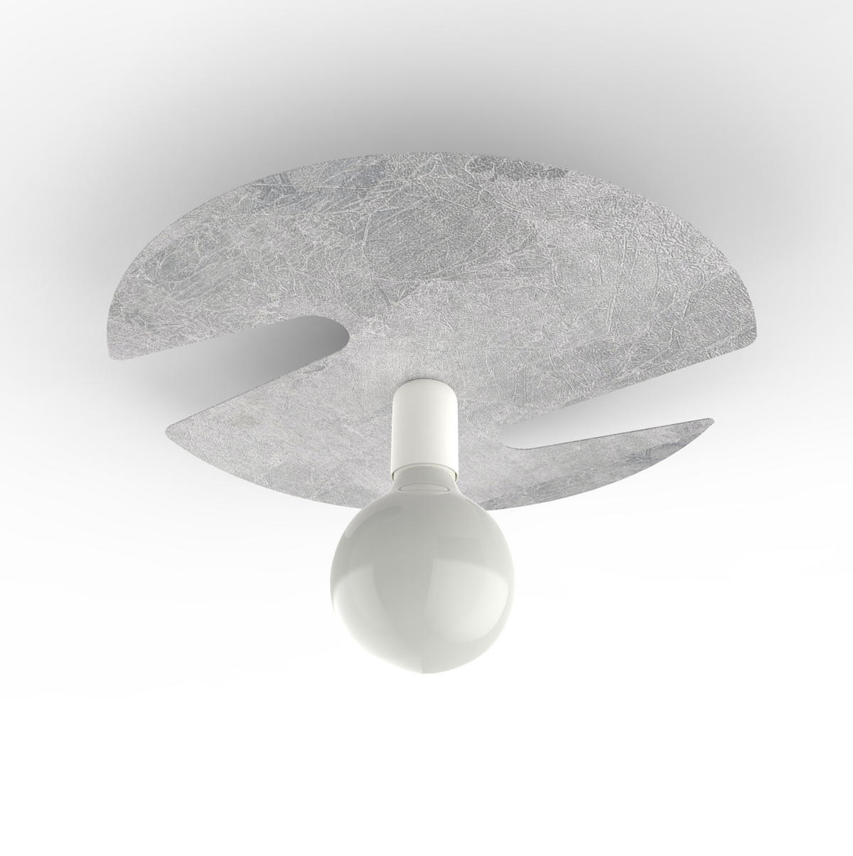 DECKENLEUCHTE - Silberfarben, Metall (40/40/6cm) - Lumicom