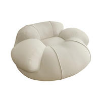 CLOUD-SOFA Extrem weich und doppelt bequem Einzelsofa Weiß - Weiß, Textil (109/70/142cm) - Vercart