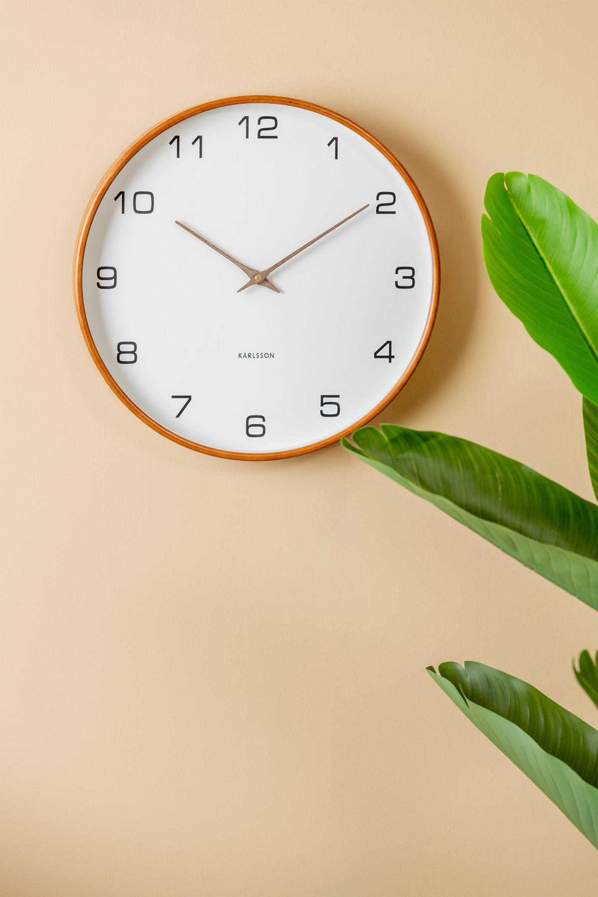 WANDUHR Acento Ø40 cm - Weiß, Holz (40/40/5cm) - Karlsson