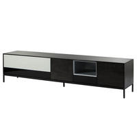 TV-BOARD Mango 240x45x55 dunkelgrau geölt CHICAGO #203 - Grau, Holz (45/55/240cm) - Massivmoebel24