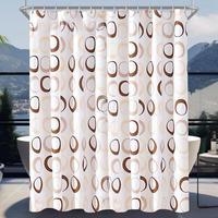 DUSCHVORHANG 120x200cm Kamelfarbe Kreis Wasserabweisend Waschbar Polyester - Multicolor, Textil (120/200cm)