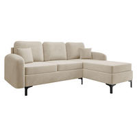 ECKSOFA Venice, Seite: Rechts - Schwarz/Grau, Holz/Textil (225/172cm) - MIRJAN24