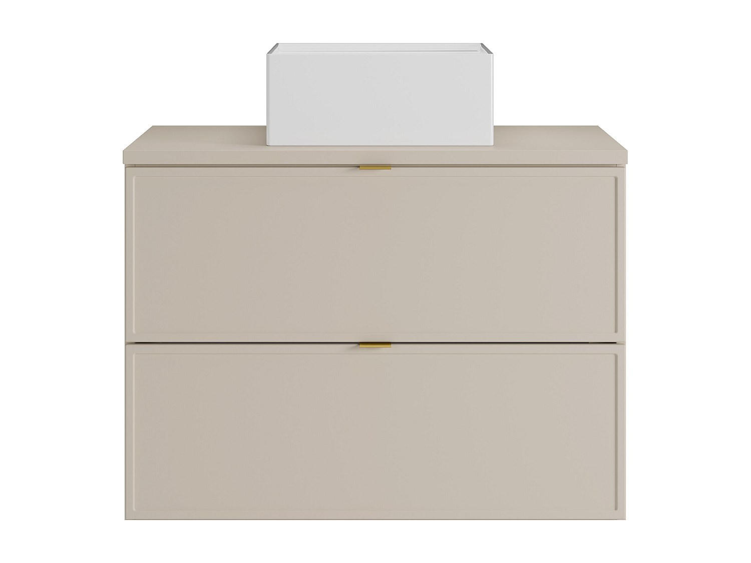 EINZELWASCHTISCH - 80 cm x 45 cm - Holz, Platte - Beige - ONDIL - Beige, Holz (80/60/45cm) - Vente-Unique