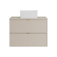 EINZELWASCHTISCH - 80 cm x 45 cm - Holz, Platte - Beige - ONDIL - Beige, Holz (80/60/45cm) - Vente-Unique