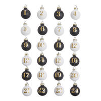 WEIHNACHTSKUGEL-SET (24-tlg.) Advent - Schwarz, Glas (16/3/24cm) - Butlers