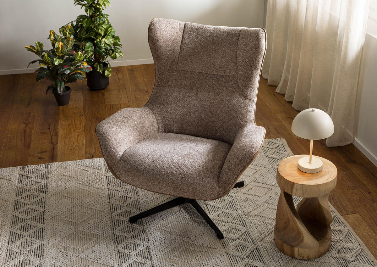STUHL 100% Polyester 90 x 88 x 101 cm braun POLSTERSTÜHLE - Braun, Kunststoff (90/101/88cm) - Massivmoebel24