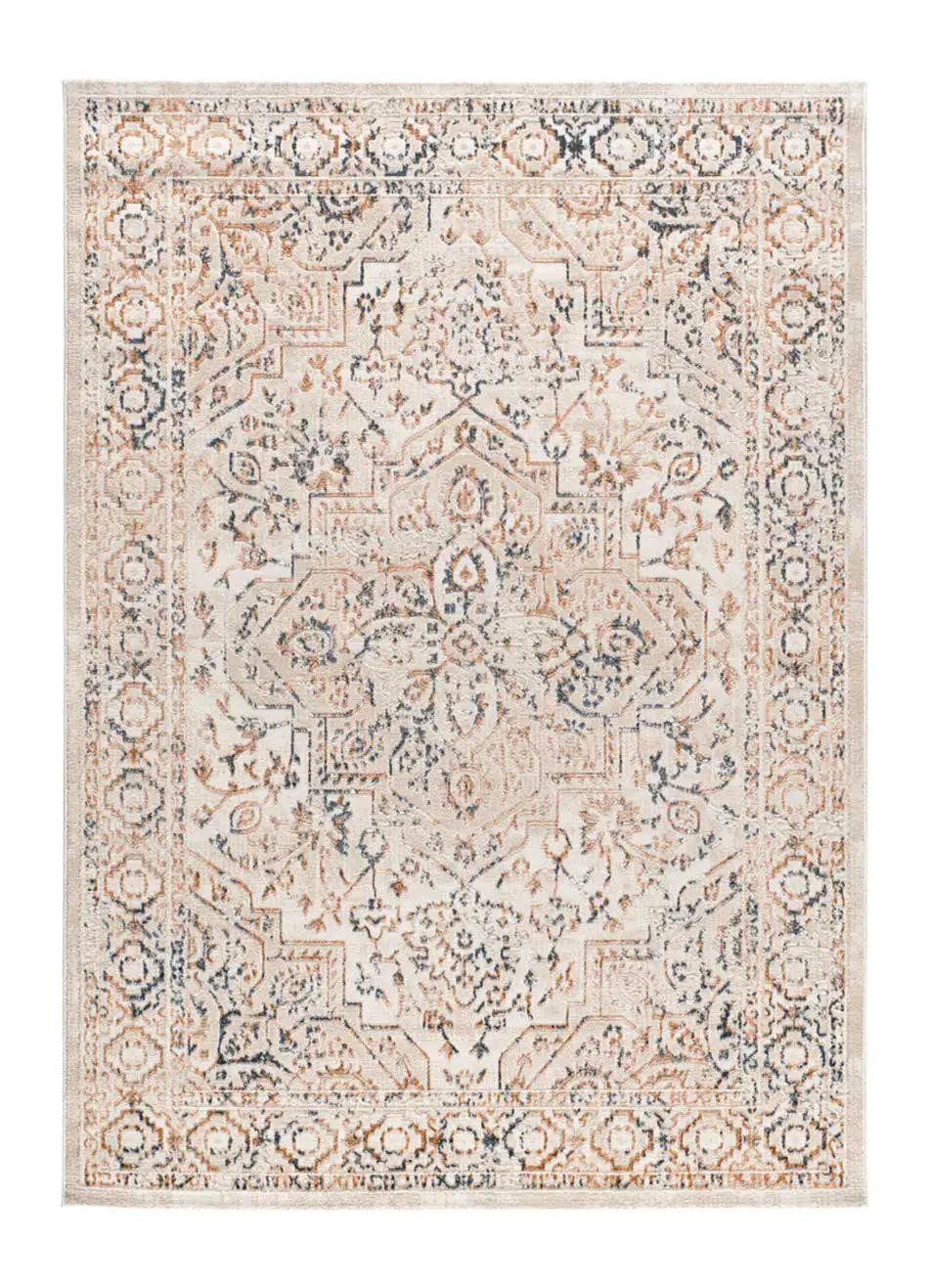Atticgo Kurzflorteppich Beige, Mehrfarbig 77x150 cm