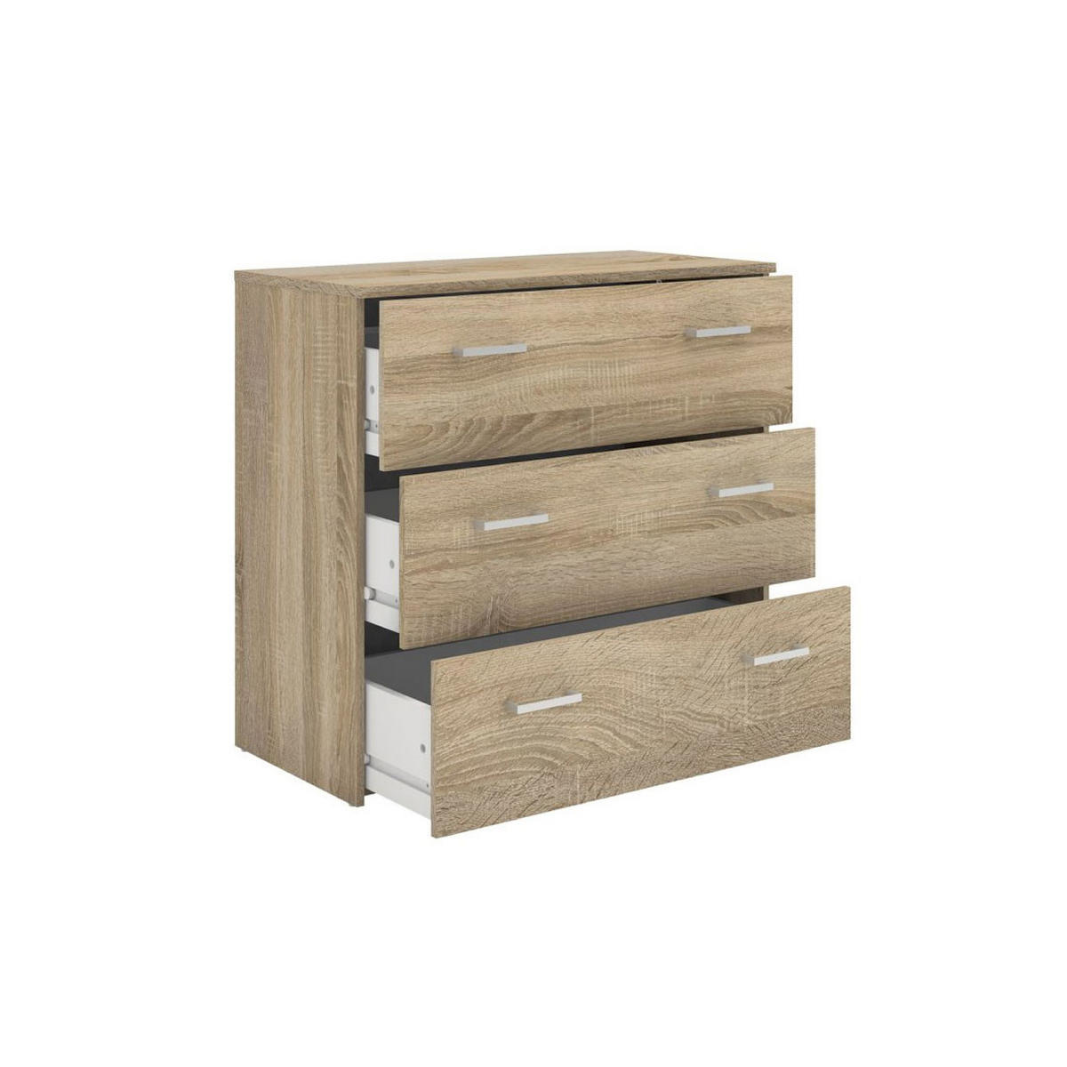 KOMMODE Eiche Dekor - Eichefarben, Holzwerkstoff (74/70/36cm) - ebuy24