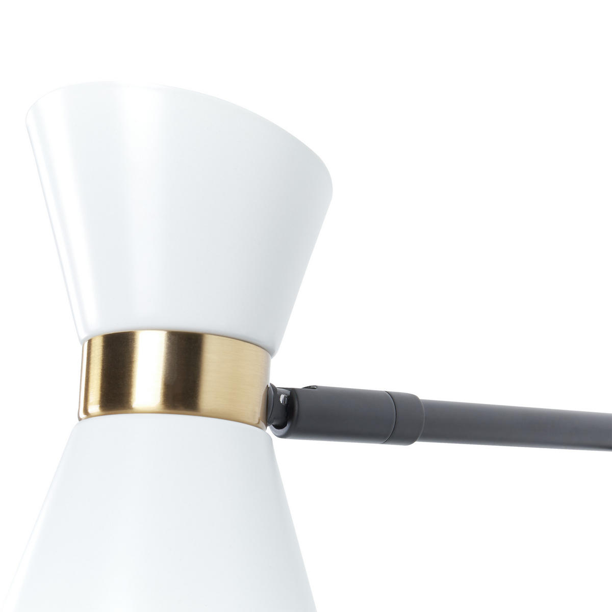 WANDLAMPE Weiß/Gold/Schwarz Melawi - Goldfarben/Schwarz, Metall (36/70/16cm) - Beliani