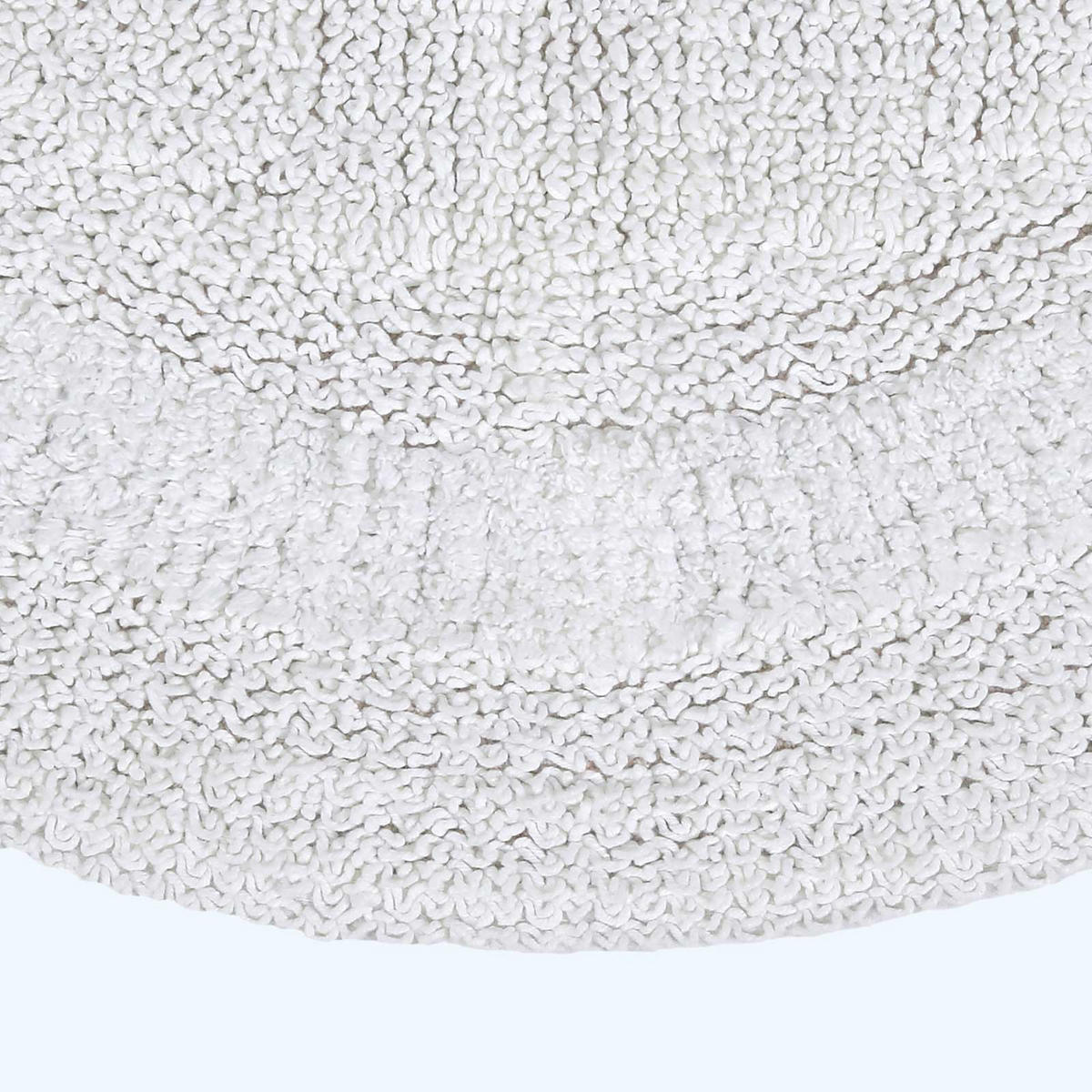 BADEMATTE halbrund 50/80 cm, 100% Baumwolle, wendbar - Weiß, Textil (50/80cm) - Homescapes