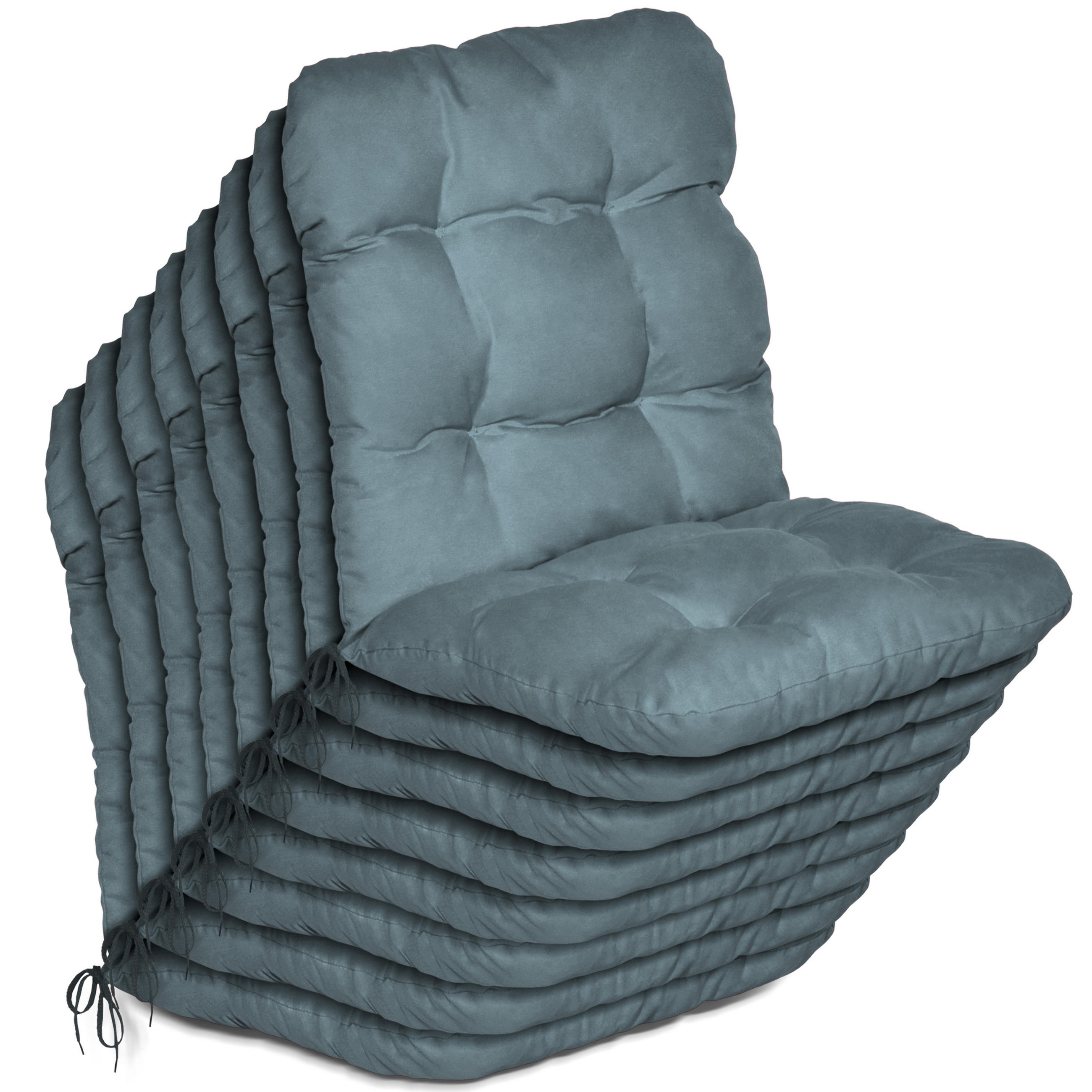 NIEDERLEHNER Flair NL 100x50x8cm Taubenblau (8tlg) - Blaugrau, Textil (50/100cm) - Beautissu 