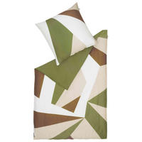SATIN BETTWÄSCHE ORIGAMI - Grün, Textil (155/220cm) - Schöner Wohnen