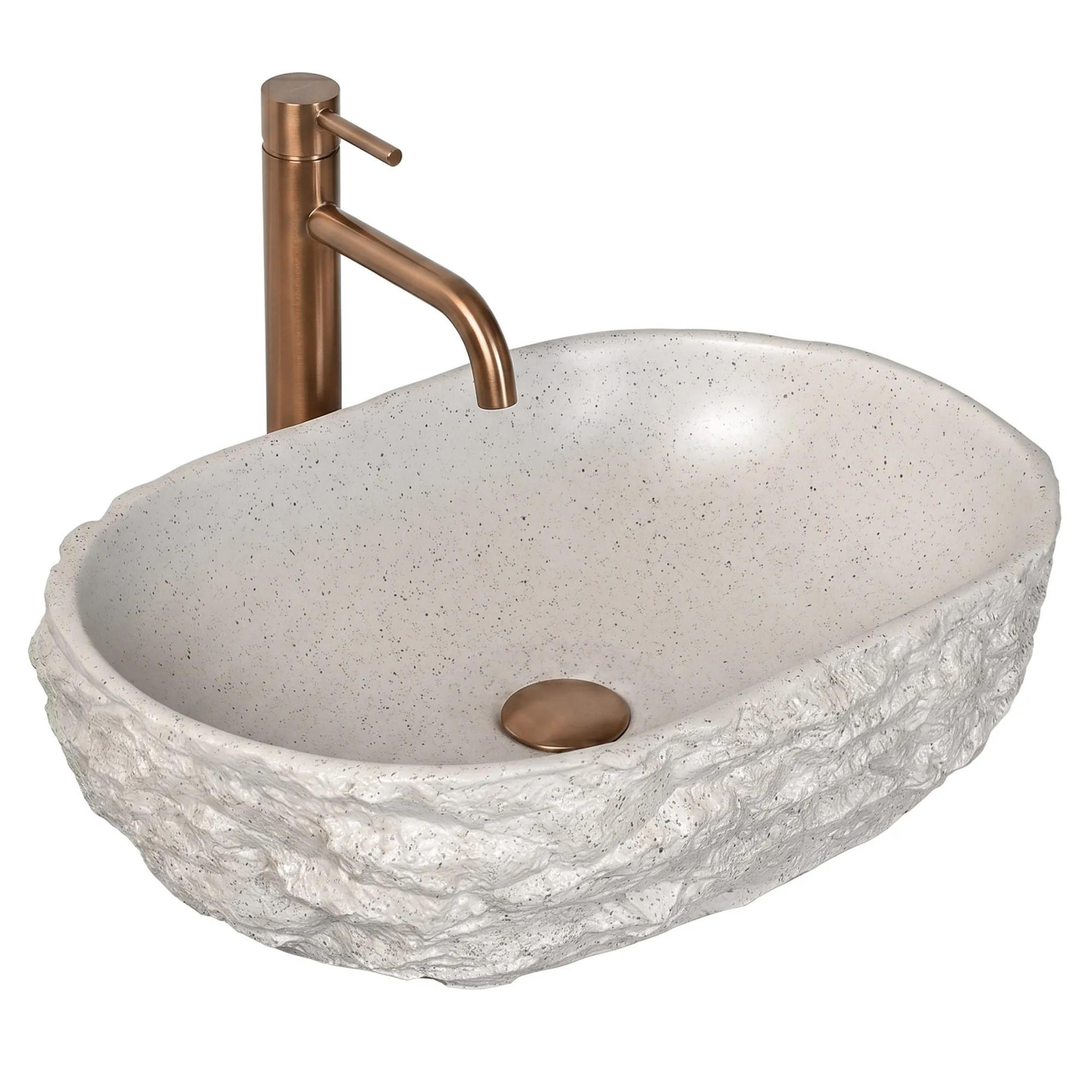AUFSATZWASCHBECKEN Rea Evora - Beige, Kunststoff (25.5/12/37.5cm) - REA