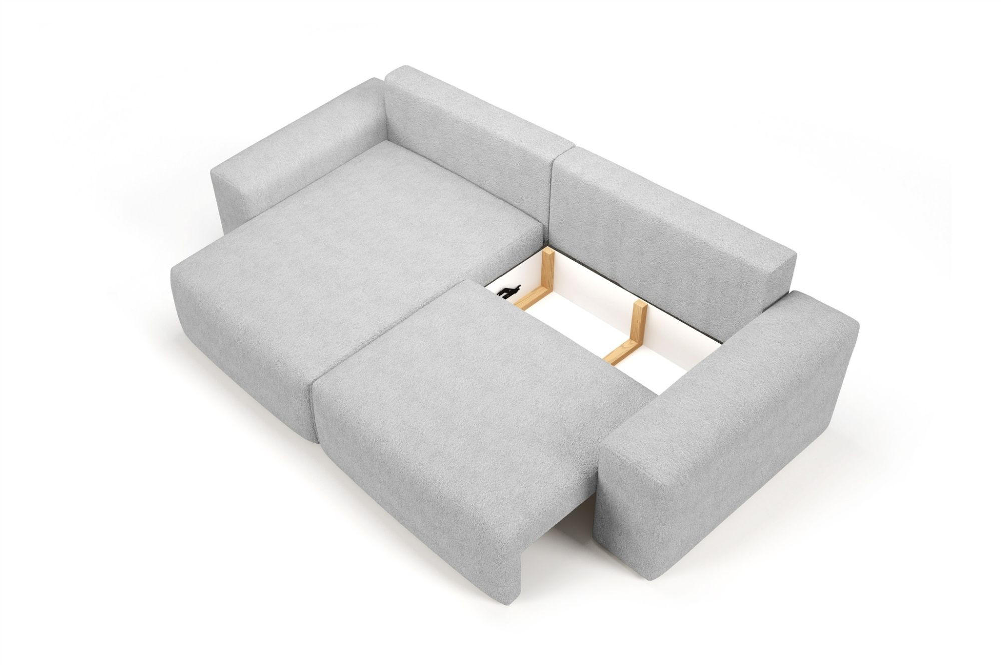 Thumbnail - Fun Möbel Ecksofa, Braun, Textil, Ottomane links, 255x148 cm, Wohnzimmer, Sofas & Couches, Wohnlandschaften, Ecksofas