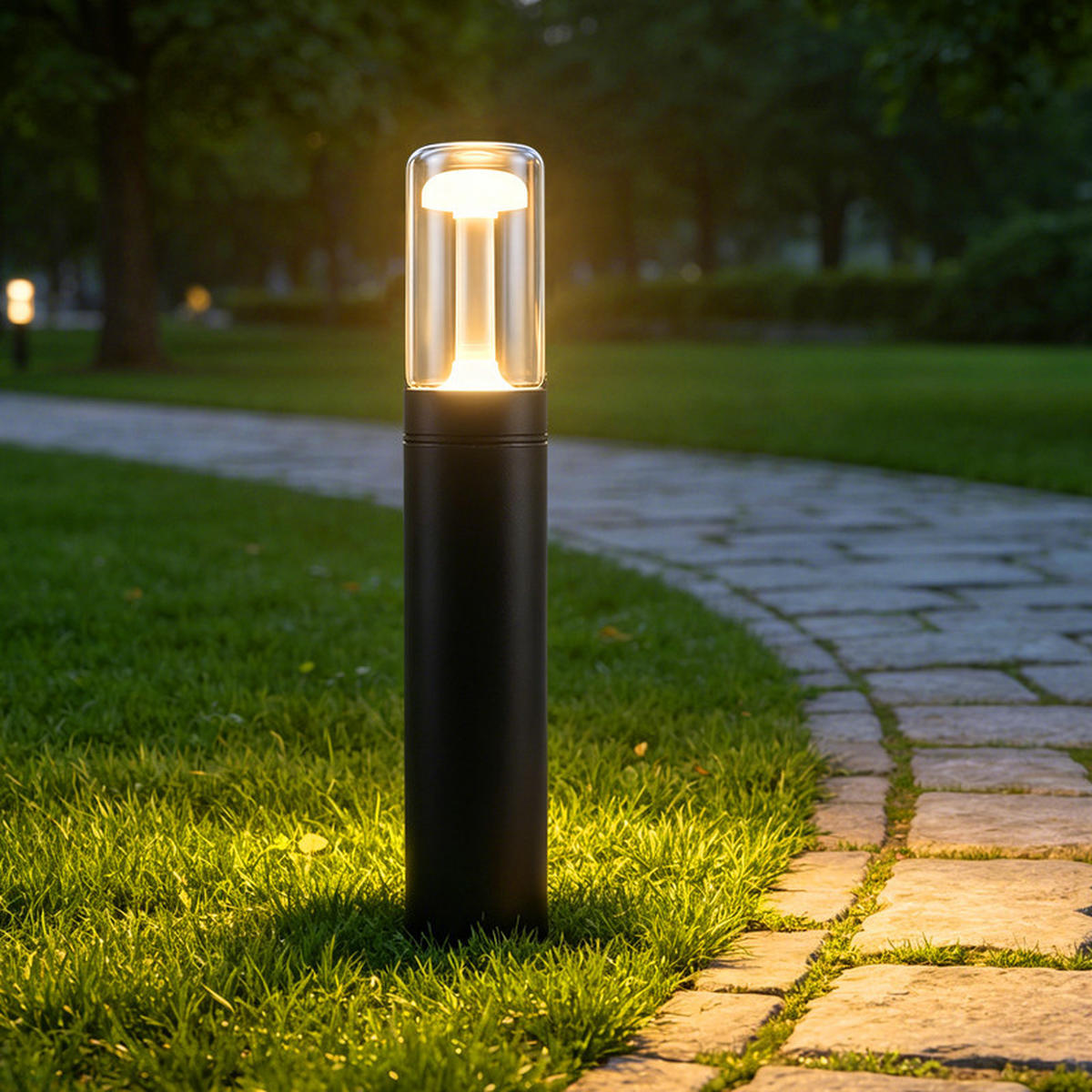 LED AUßENLEUCHTEN 12/12/40cm - Schwarz, Kunststoff (12/12/40cm) - Nettlife