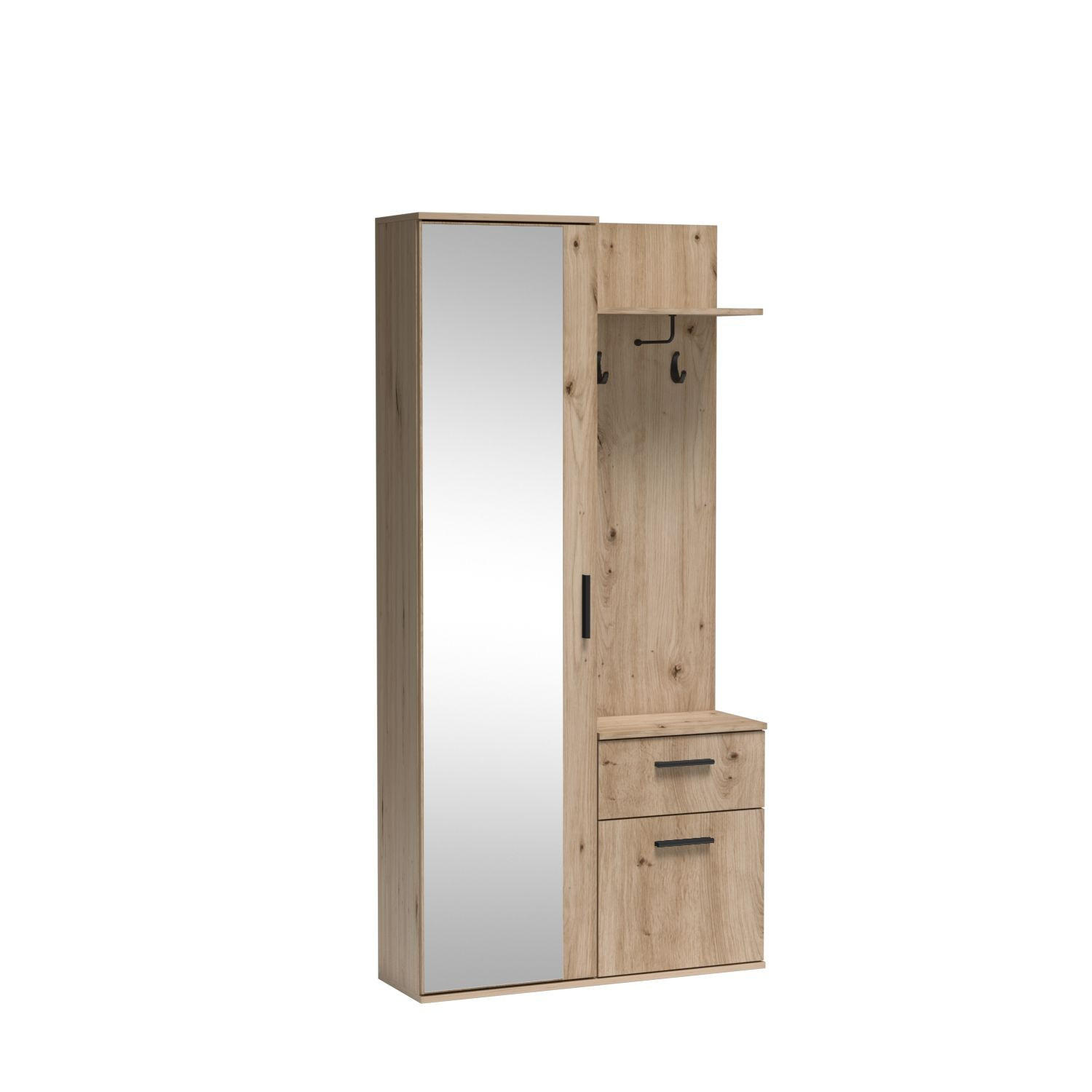 GARDEROBENSCHRANK RAMO 97/195/30 Modern Garderobenschrank Eiche Artisan - Eiche Artisan, Holzwerkstoff (97/195/30cm) - MASSENO