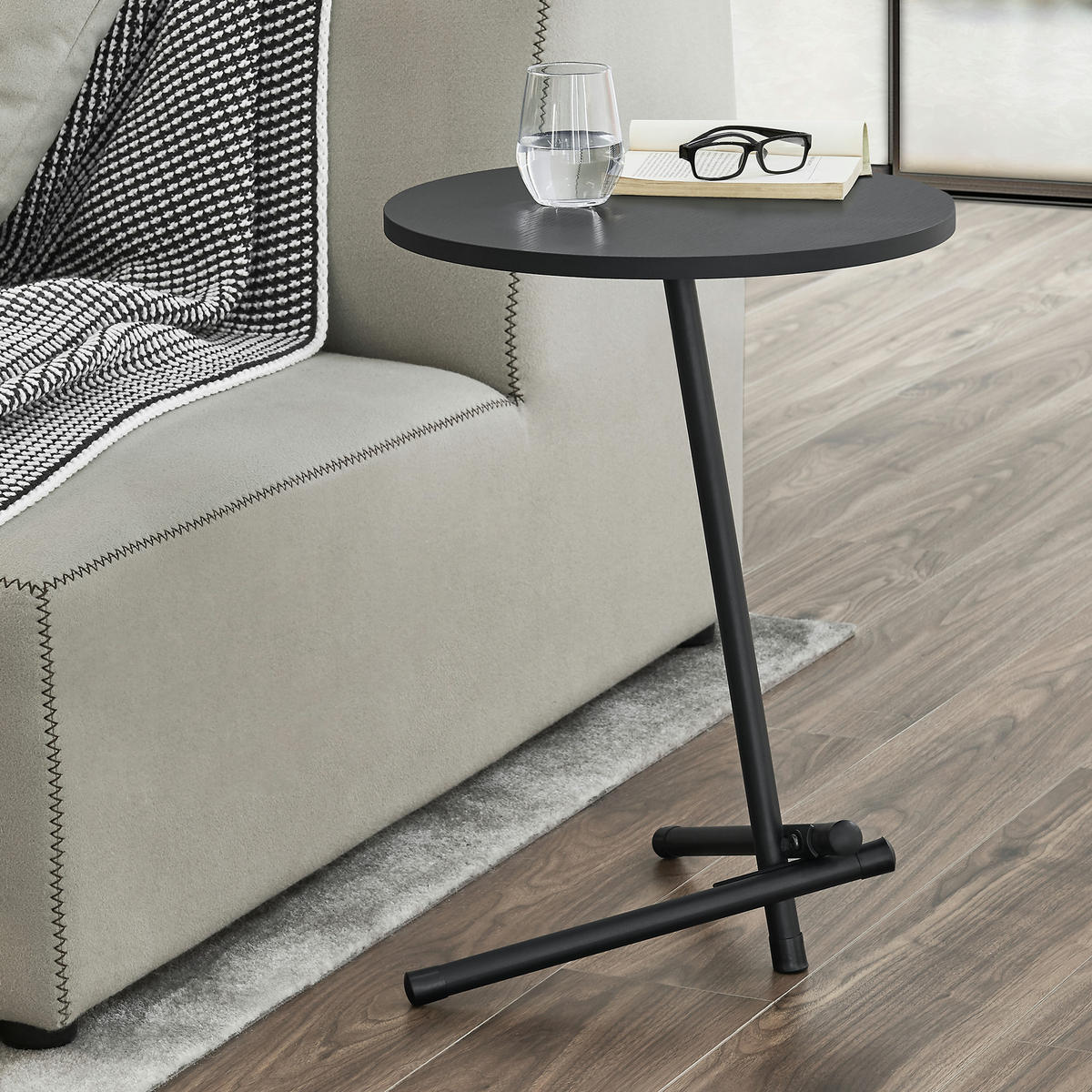 BEISTELLTISCH Karup - Schwarz, Metall (40/40/55cm) - [en.casa]