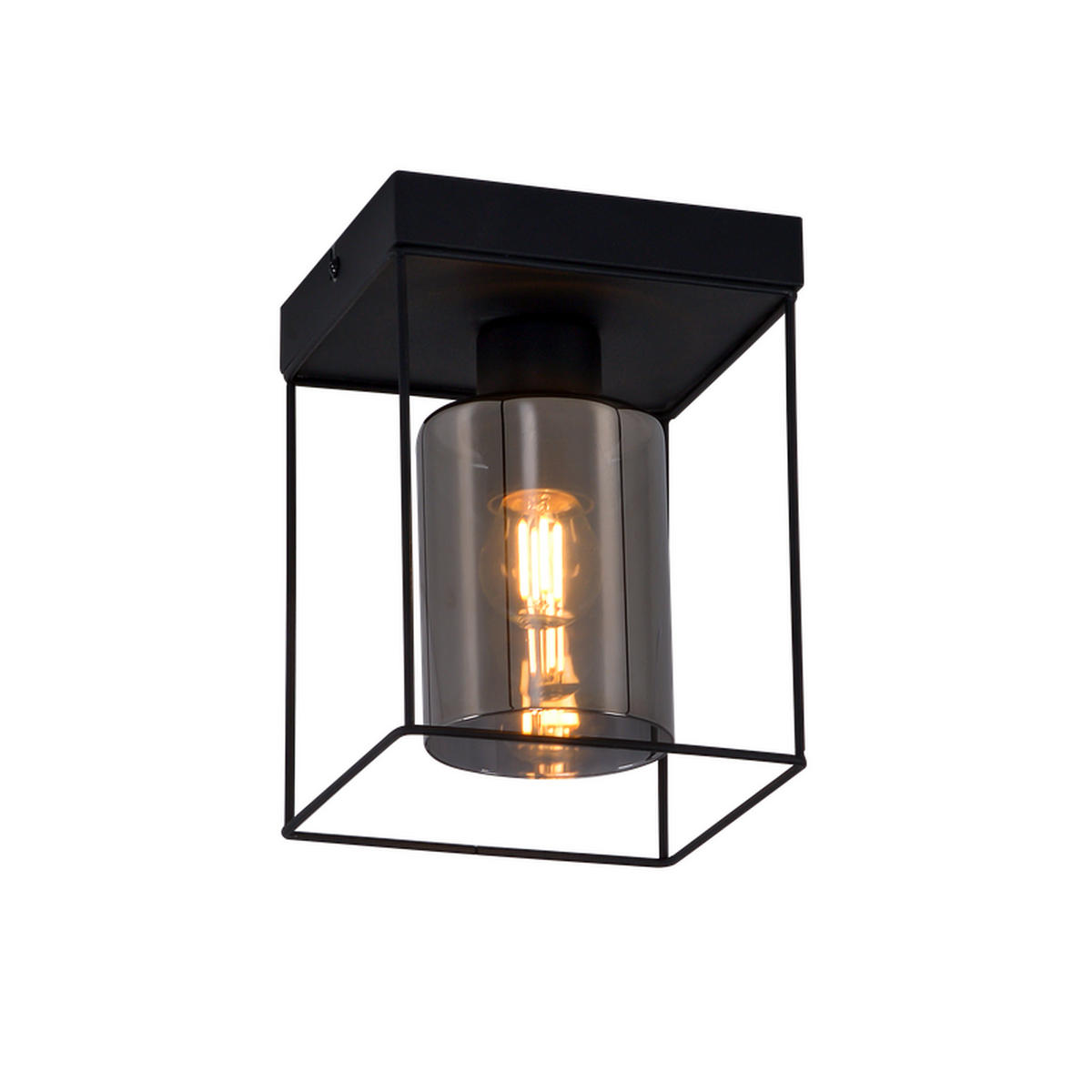 DECKENLEUCHTE Lawler 15/15/20cm - Schwarz, Metall (15/15/20cm) - Nettlife