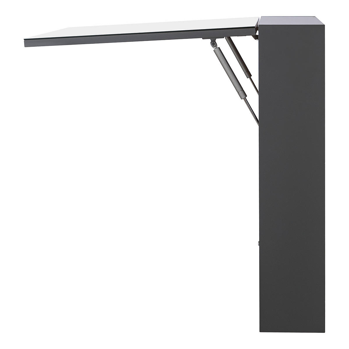 SPIEGELSCHRANK - Grau, Holzwerkstoff (80/65/15cm) - home24