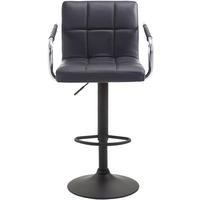 BARHOCKER 2er Set Luca schwarz schwarz - Schwarz, Kunststoff/Metall (54/112/46cm) - TPFLiving