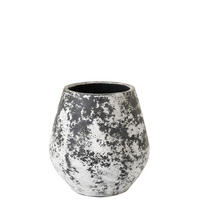 BLUMENTOPF RUBY Schwarz - Schwarz, Keramik (45/46cm) - J-Line