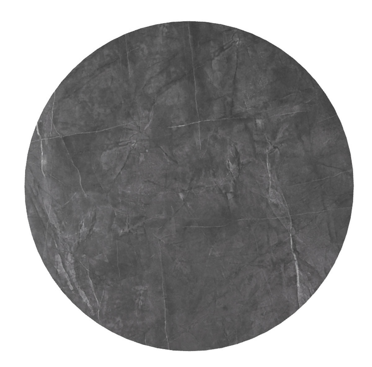 ESSTISCH Angel Marmor grau / Schwarz 100 / 100 / 77cm - Grau, Holz/Holzwerkstoff (100/100/77cm) - Feldmann-Wohnen