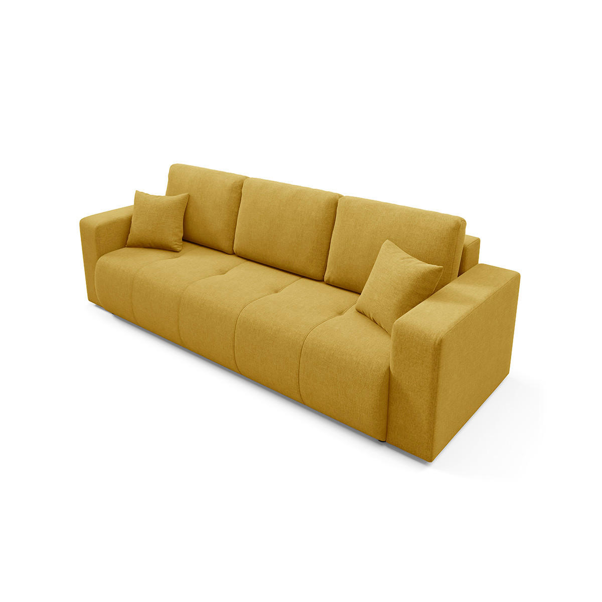 SOFA Giulia 3 Sitzplätze Senfgelb - Gelb, Holz (244/82/102cm) - Petits-meubles