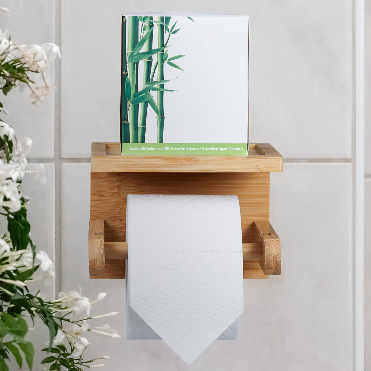 TOILETTENPAPIERHALTER - Hellbraun, Holz (16.5/12.5/12.5cm) - Relaxdays