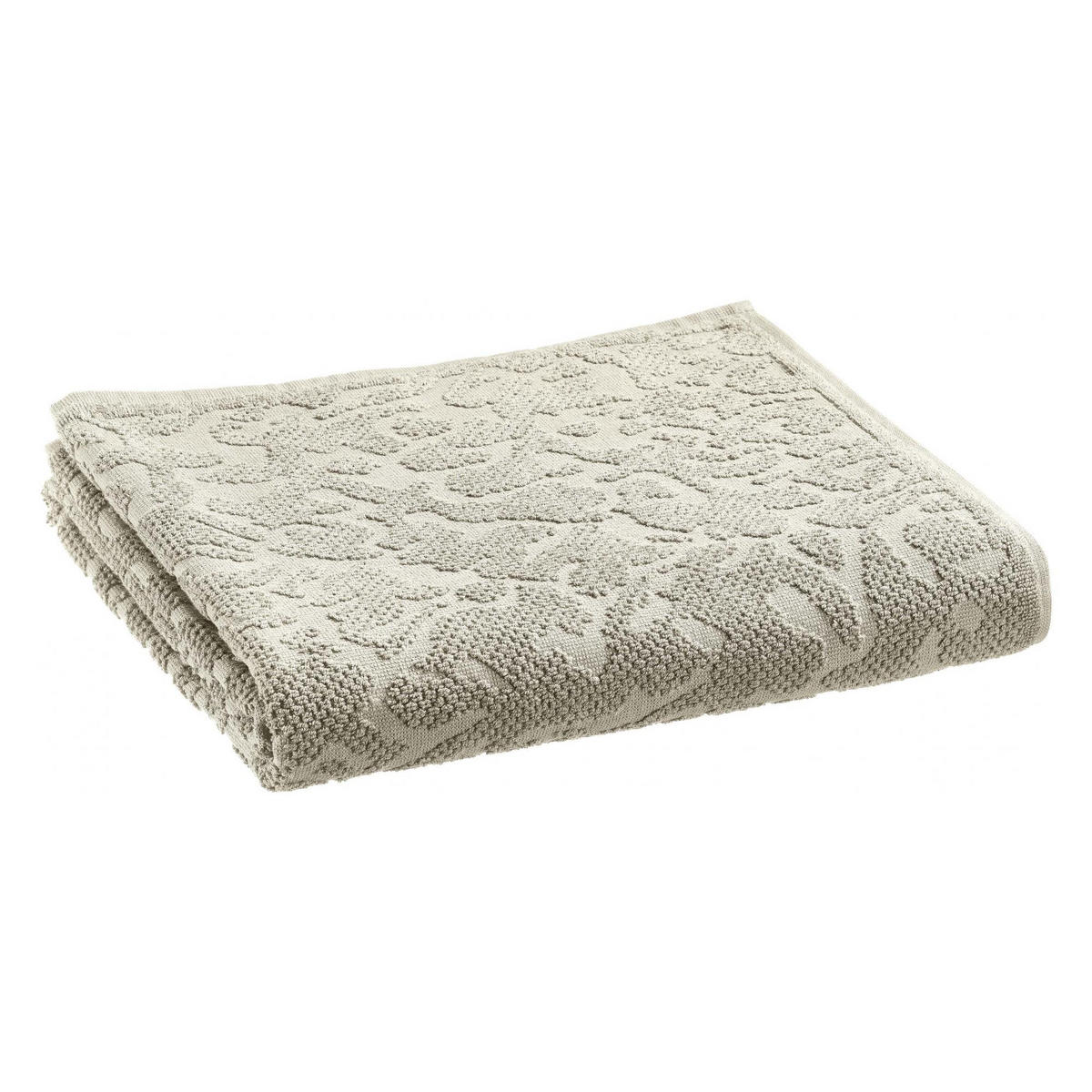 DUSCHTUCH Gilda perlweiß 70 x 130 cm - Hellgrau, Textil (70/130cm) - Vivaraise