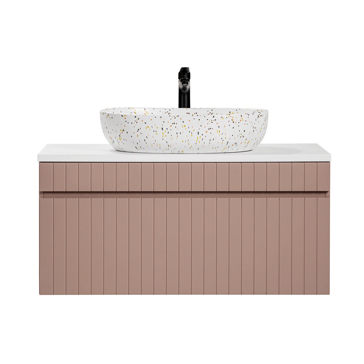 WASCHTISCH 100.4cm Zelie Rose - Pink, Holzwerkstoff (100.4/48/46cm) - Petits-meubles