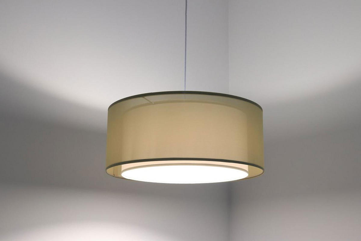 HÄNGELEUCHTE Pastell 60/22 cm - Beige/Weiß, Kunststoff (60/1.5/22cm) - ONZENO
