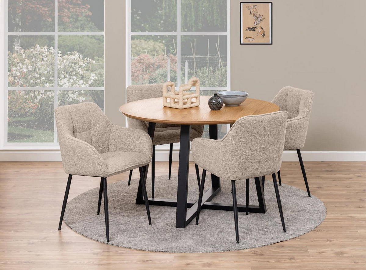 2ER Set ESSZIMMERSTUHL Beige - Beige, Textil (59/85/55cm) - ebuy24