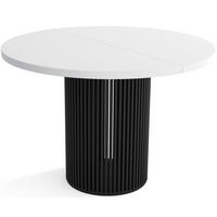 TISCH Weiss DIEGO Ausziehbar - Schwarz/Weiß, Holzwerkstoff (100/48/77cm) - Sepro Meble