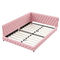 POLSTERBETT 140x200 cm mit LED, USB, Lattenrost, Rosa - Rosa, Holz (140/200cm)