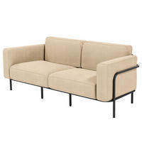 3-SITZER OUTDOOR-SOFA - Beige, Textil/Metall (212/76/88cm) - home24