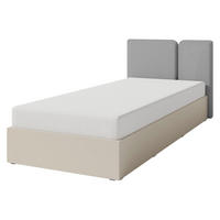 JUGENDBETT Luca LC13 - Sandfarben/Schwarz, Holzwerkstoff/Kunststoff (90/200cm) - MIRJAN24