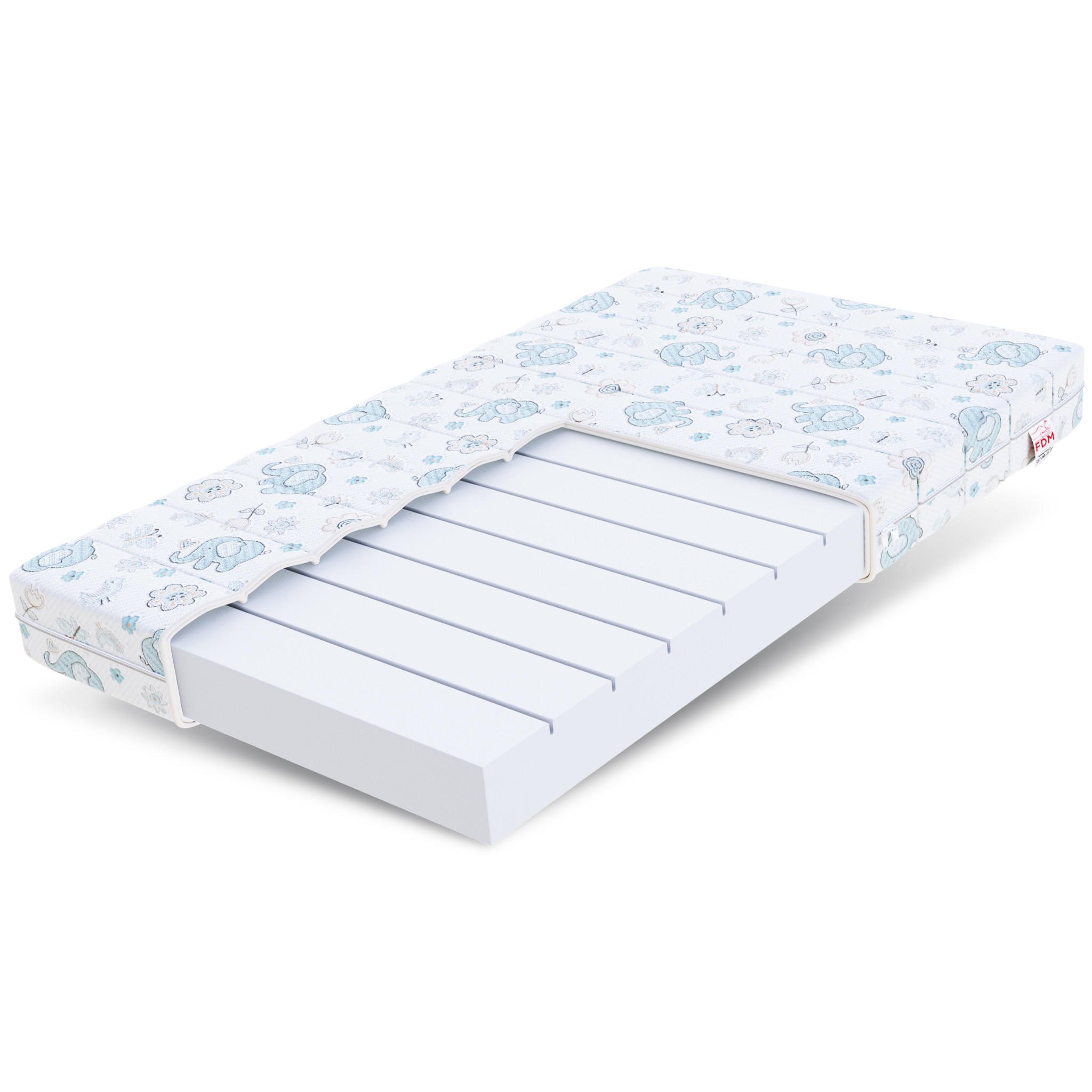 KINDERMATRATZE Melody Dumbo - Hellblau, Textil (90/200cm) - FDM