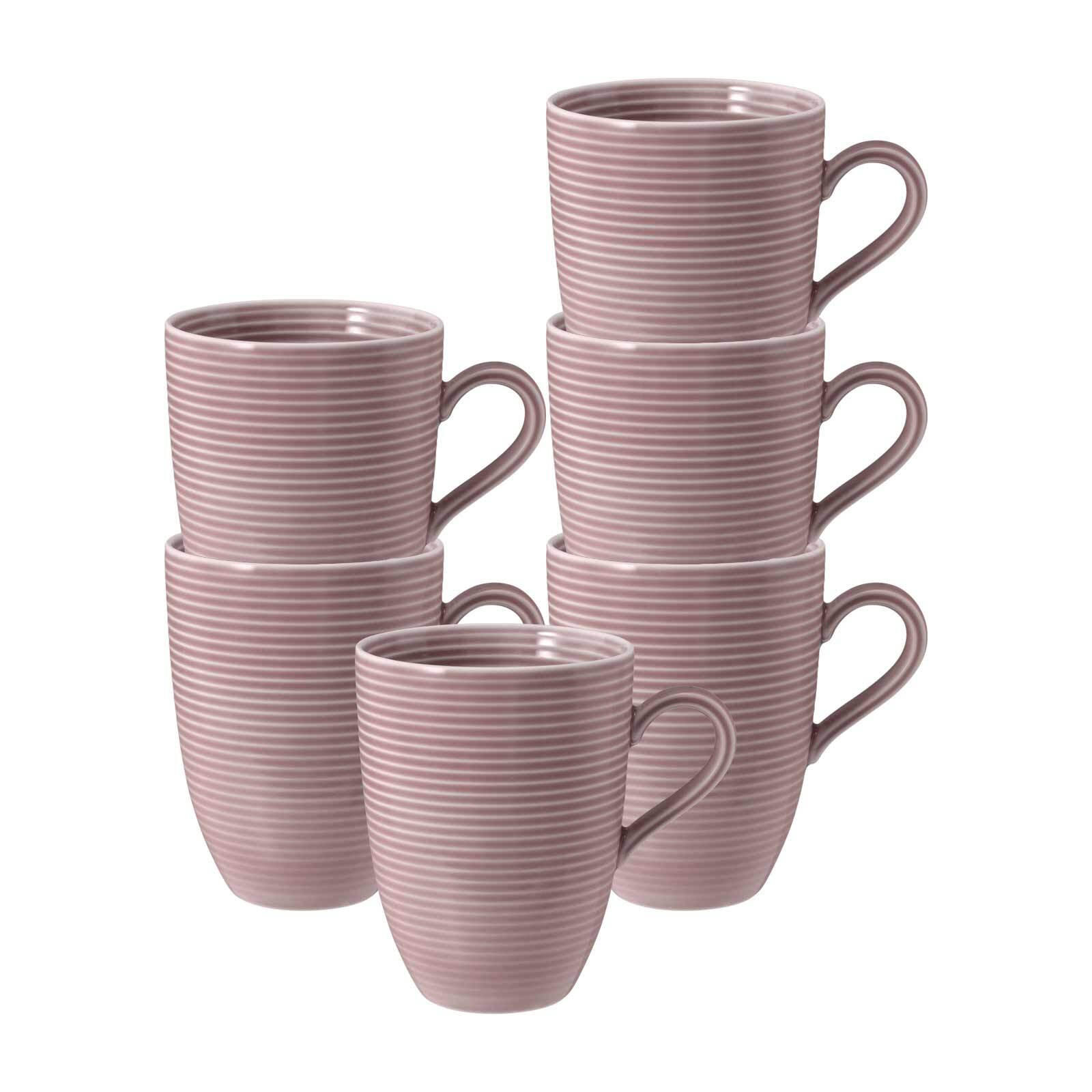 KAFFEEBECHER Beat Color Glaze Altrosa 350 ml 6er Set - Rosa, Keramik (0.35L) - Seltmann Weiden