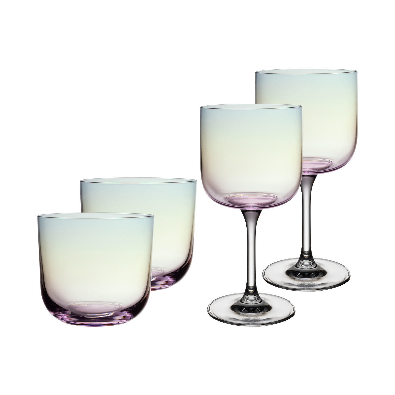 WEIN- UND WASSERGLÄSER Like Glass Pearl 4er Set - Multicolor, Glas - like.Villeroy & Boch