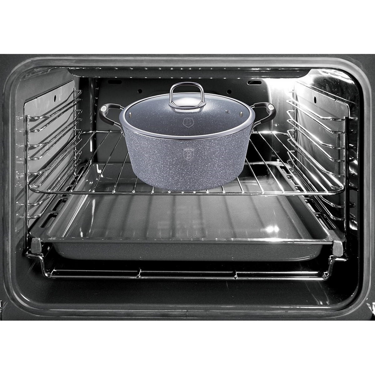 TOPF Grau 24/24/12 cm BH1152N - Grau, Metall (24cm) - Berlinger Haus