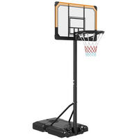BASKETBALLKORB DE-18519 höhenverstellbar 213-243 cm Schwarz - Schwarz, Metall (74/71cm) - ComfortXL