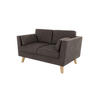 2-SITZER-SOFA Mario Braun - Khaki Microfaser - Hellbraun/Dunkelbraun, Holz/Buchenholz (152/90/89cm) - S-Style Möbel