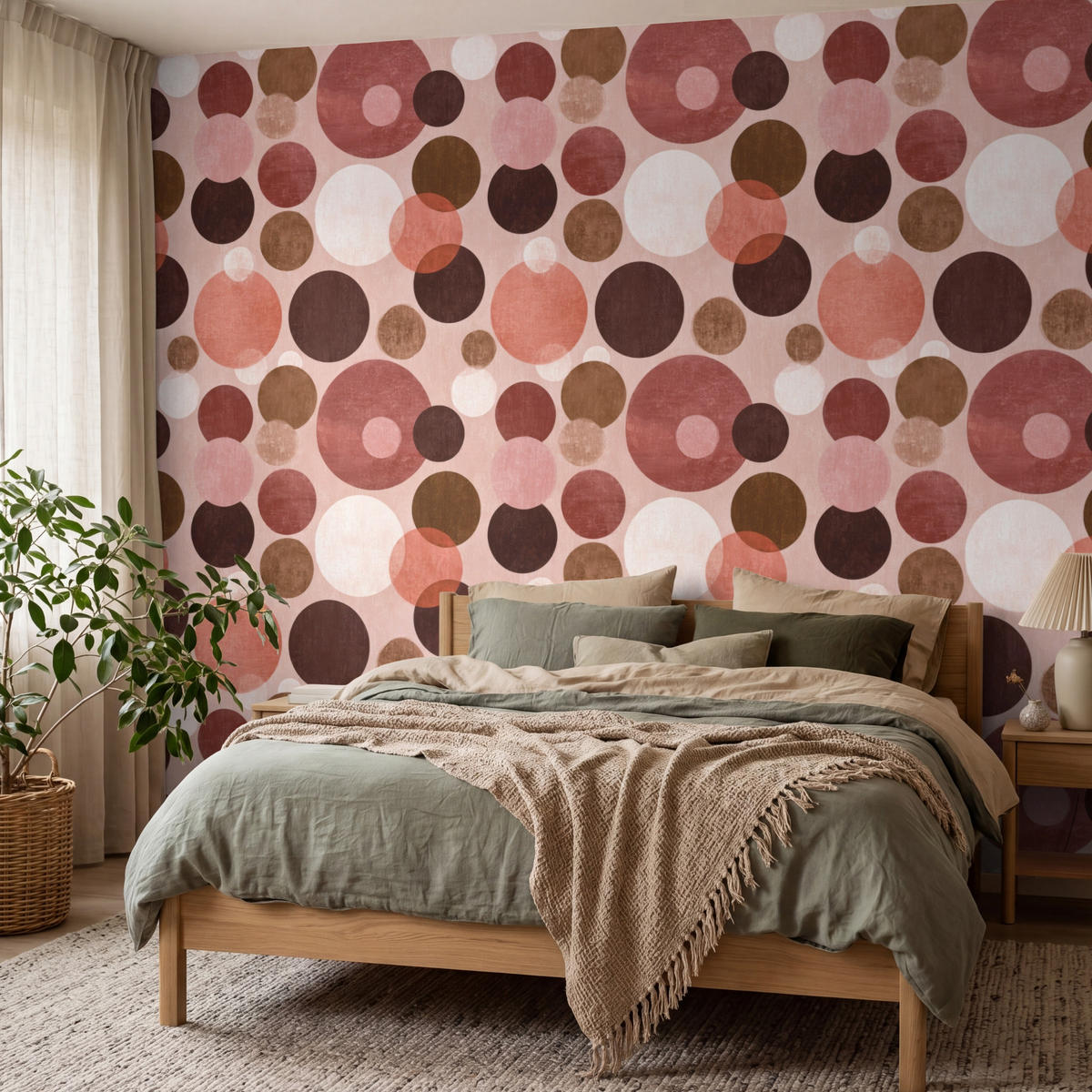 TAPETE - Kreise - Modern - Farbenfroh - 350x300 cm - Multicolor, Papier (350/300cm) - OnlyWow