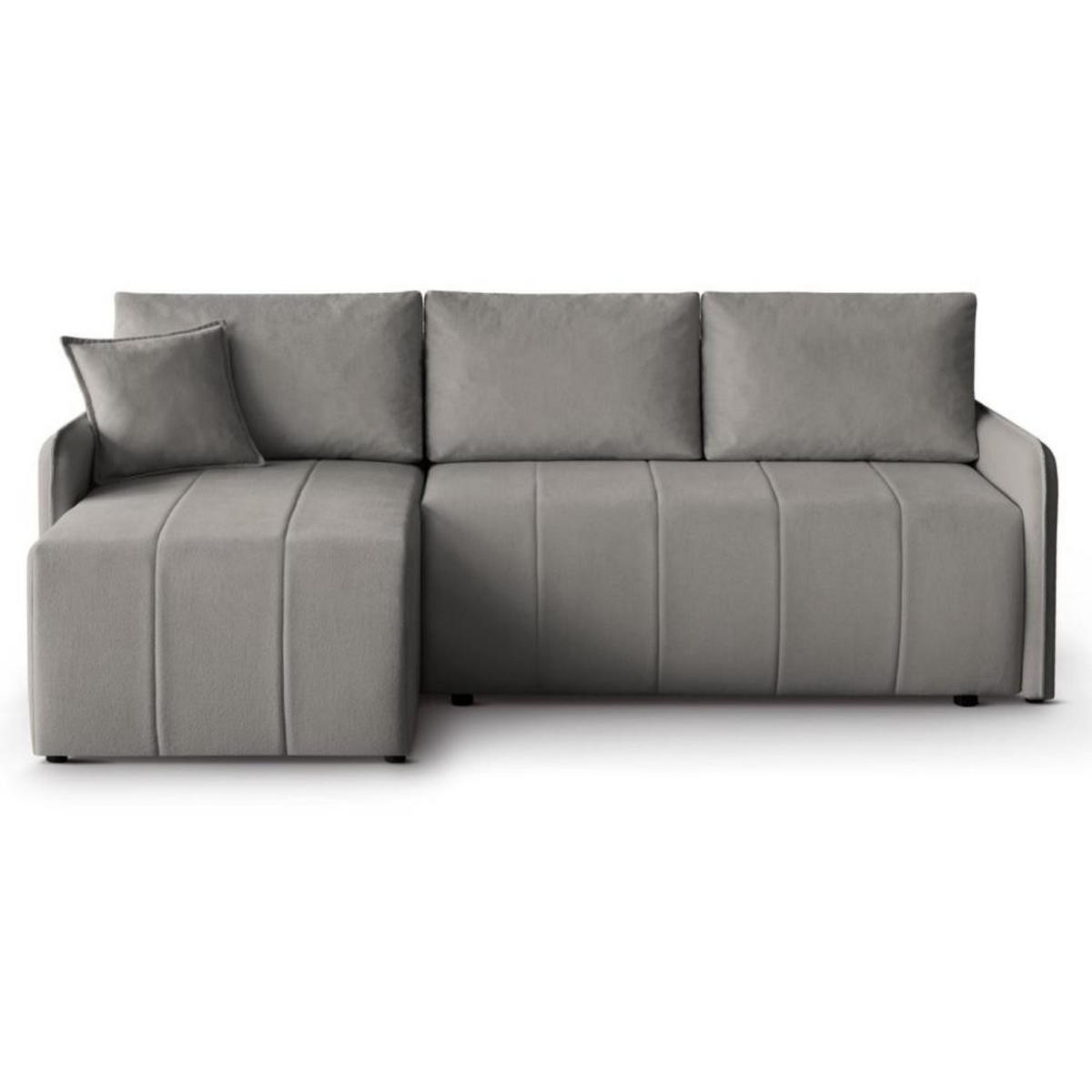 ECKSCHLAFSOFA Capri cappuccino - Schwarz/Cappuccino, Kunststoff/Textil (223/156cm) - Beautysofa