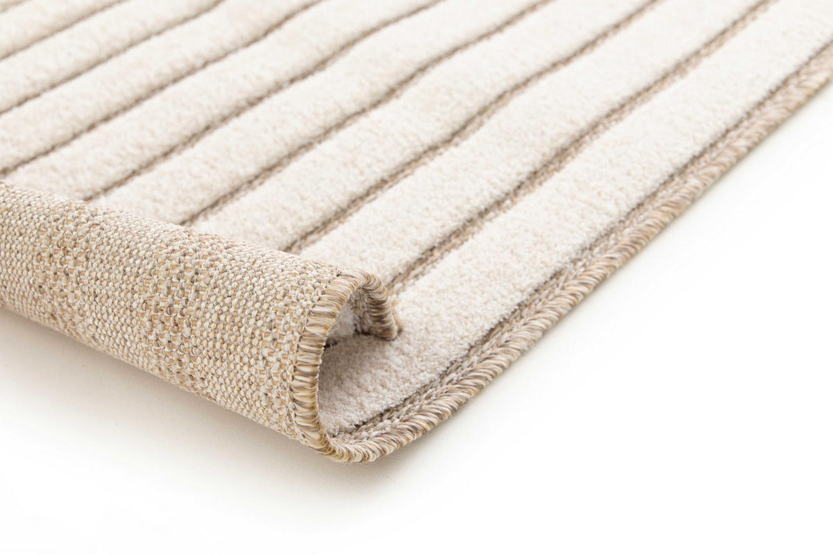 WEBTEPPICH im skandinavischen Stil Weiß Diena 80/150 cm - Weiß, Naturmaterialien/Textil (80/150cm) - Atticgo
