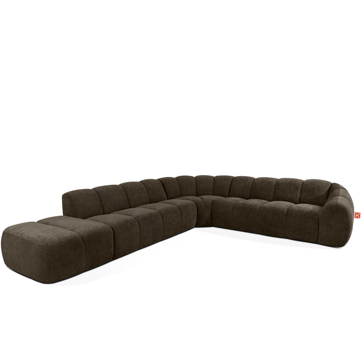 ECKSOFA LINKS FLAVA, Braun - Braun, Holz/Holzwerkstoff (310/354cm) - KONSIMO®
