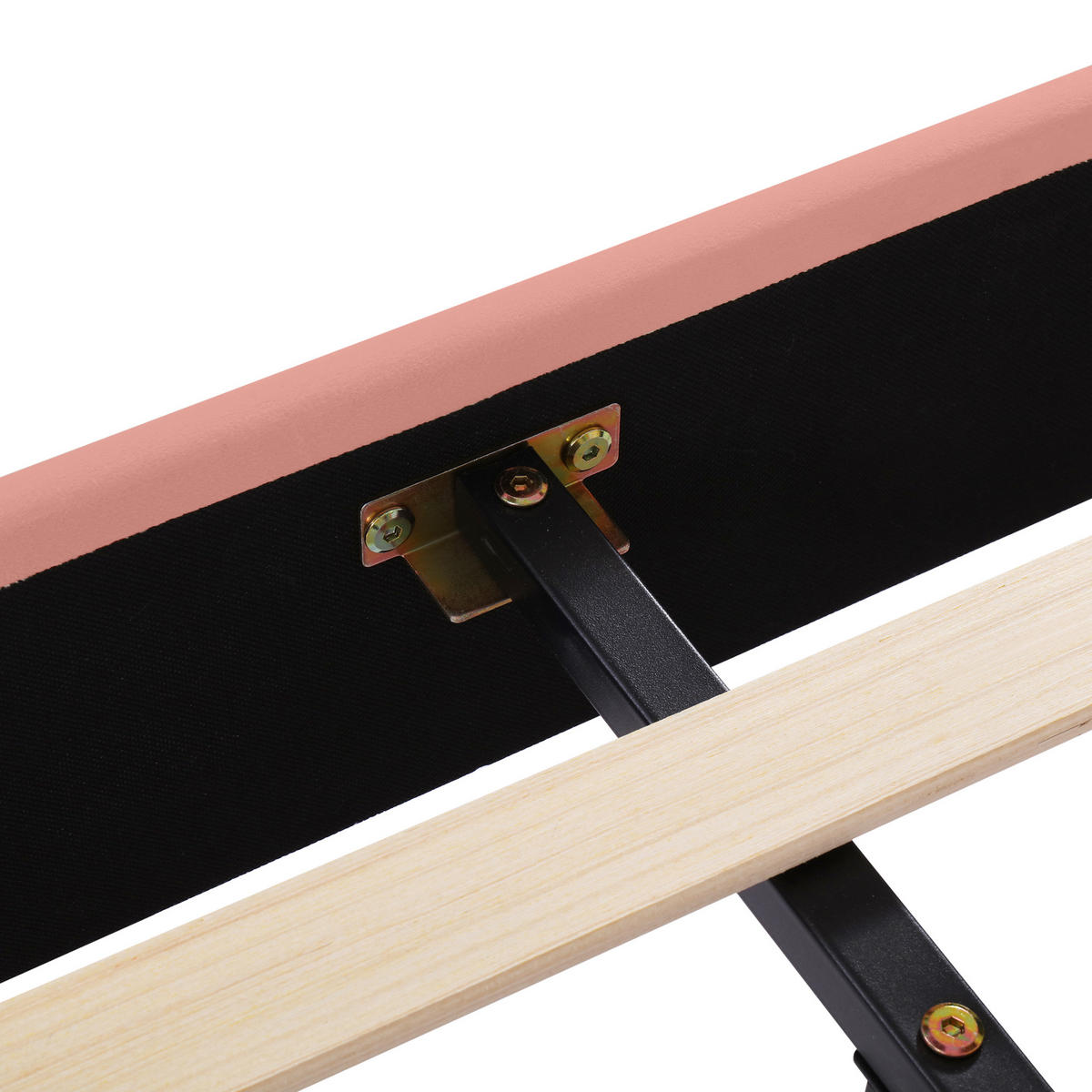 POLSTERBETT 140/200 cm DE-00451, in Rosa, höhenverstellbarem Kopfteil - Pink, Holz (140/200cm) - ComfortXL